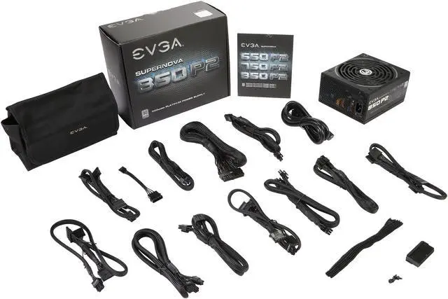 Alt view image 7 of 7 - EVGA SuperNOVA 850 P2 220-P2-0850-X1 80+ PLATINUM 850W Fully Modular EVGA ECO Mode Includes FREE Power On Self Tester Power Supply
