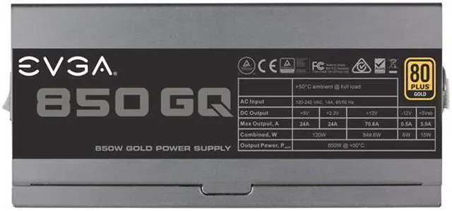 Alt view image 4 of 9 - EVGA 850 GQ 210-GQ-0850-V1 80+ GOLD 850W  Semi Modular EVGA ECO Mode Power Supply