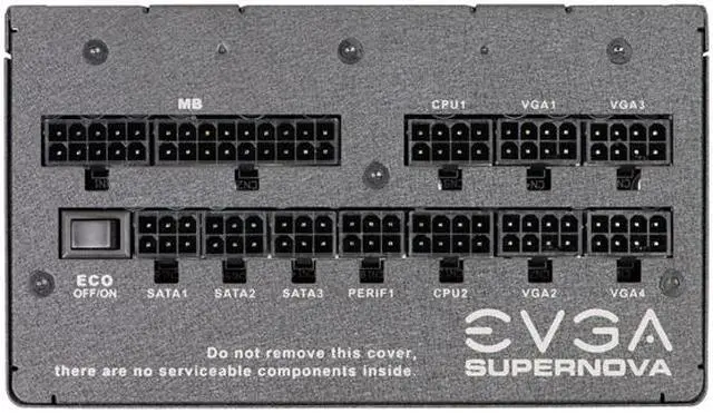 Alt view image 4 of 10 - EVGA SuperNOVA 850 T2 220-T2-0850-X1 80+ TITANIUM 850W Fully Modular EVGA ECO Mode Includes FREE Power On Self Tester Power Supply