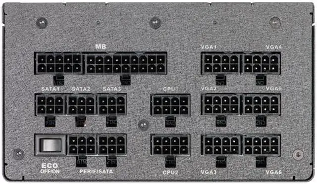 Alt view image 3 of 9 - EVGA SuperNOVA 1000 T2 220-T2-1000-X1 80+ TITANIUM 1000W Fully Modular EVGA ECO Mode Includes FREE Power On Self Tester Power Supply