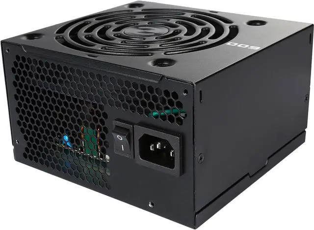 Main image of EVGA - 80 PLUS 600W ATX 12V/EPS 12V Power Supply - Black (CERTIFIED REFURBISHED)