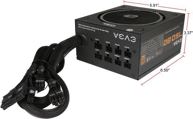 Alt view image 5 of 7 - EVGA 750 BQ 110-BQ-0750-V1 80+ BRONZE 750W Semi Modular Includes FREE Power On Self Tester Power Supply