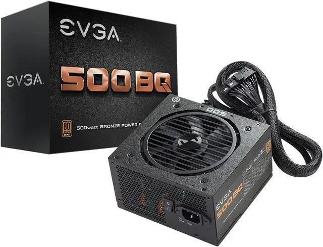 Alt view image 7 of 9 - EVGA 110-BQ-0500-K1 500 BQ 80 Plus Bronze Semi Modular 500W Power Supply