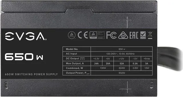 Alt view image 3 of 8 - EVGA 650 N1 100-N1-0650-L1 650 W ATX12V / EPS12V Power Supply
