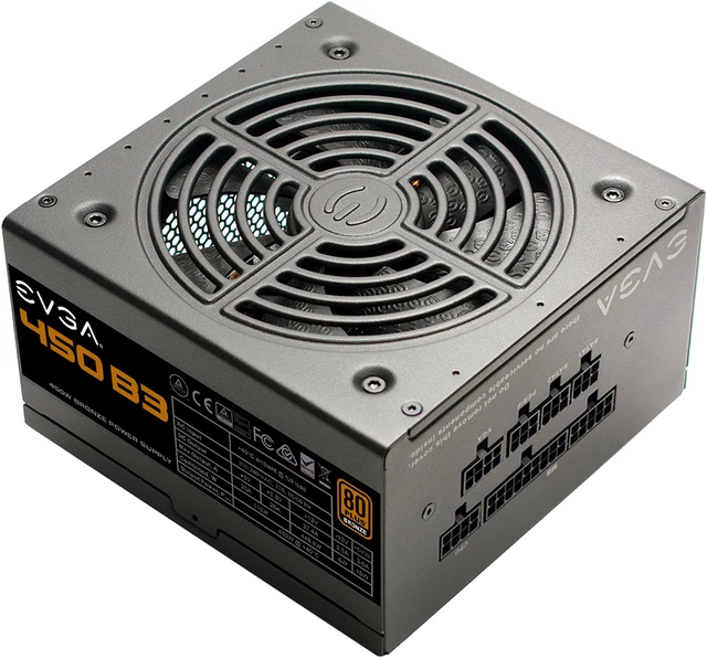 Main image of EVGA 450 B3, 80 Plus BRONZE 450W, Fully Modular, EVGA ECO Mode, Compact 150mm Size, Power Supply 220-B3-0450-V1