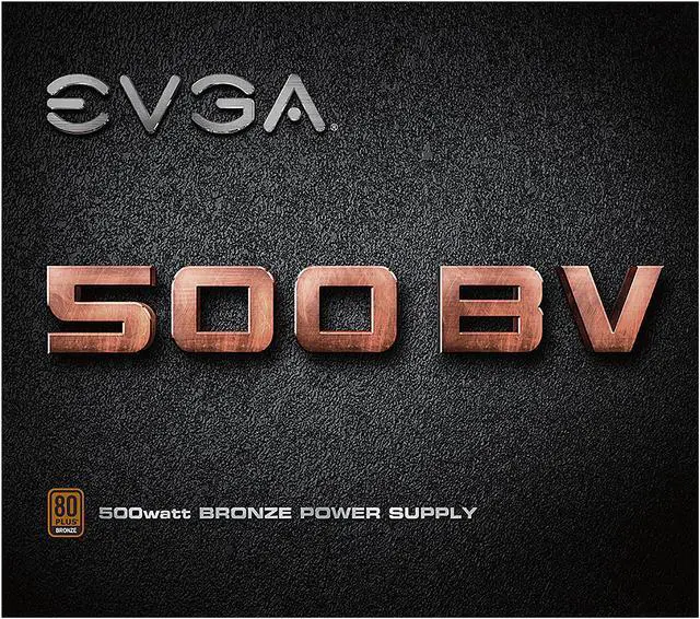 Alt view image 8 of 8 - EVGA 500 BV 100-BV-0500-K1 500W ATX12V / EPS12V 80 PLUS BRONZE Certified Active PFC Power Supply
