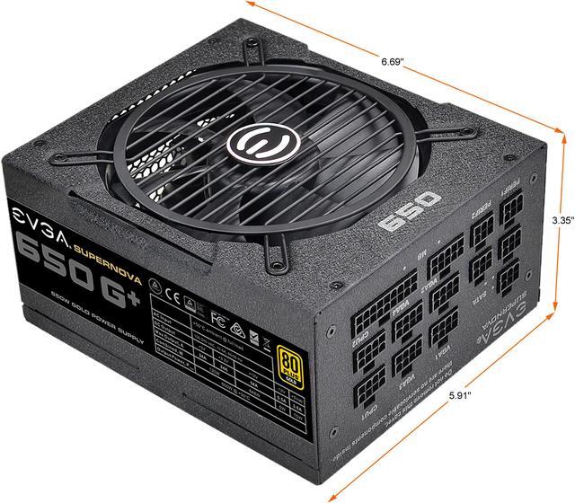 Alt view image 2 of 20 - EVGA SuperNOVA 650 G+, 80 Plus Gold 650W, Fully Modular, FDB Fan, 10 Year Warranty, Includes Power ON Self Tester, Power Supply 120-GP-0650-X1