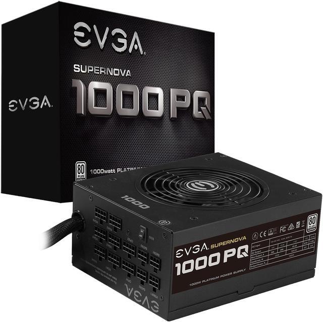 Main image of EVGA SuperNOVA 1000 PQ, 80+ PLATINUM 1000W, Semi Modular, EVGA ECO Mode, 10 Year Warranty, Power Supply 210-PQ-1000-X1