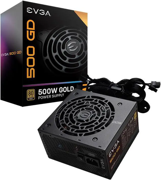 Alt view image 6 of 9 - EVGA 500 GD 100-GD-0500-V1 500 W ATX12V / EPS12V 80 PLUS GOLD Certified Non-Modular Active PFC Power Supply