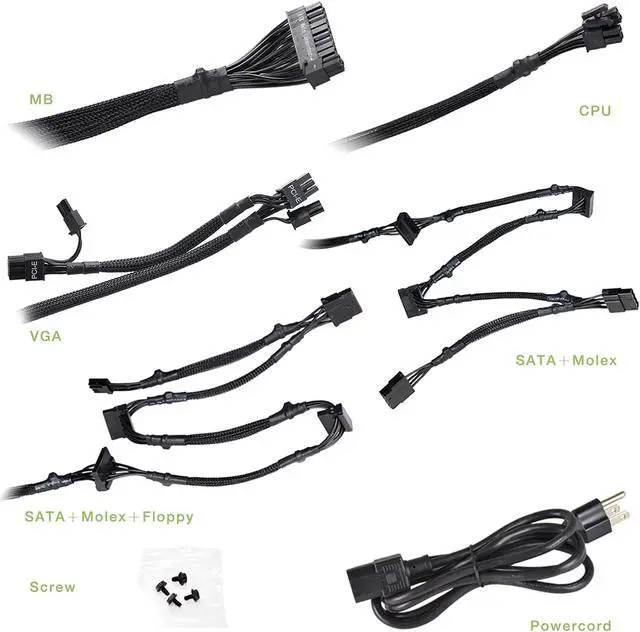 Alt view image 5 of 9 - EVGA 500 GD 100-GD-0500-V1 500 W ATX12V / EPS12V 80 PLUS GOLD Certified Non-Modular Active PFC Power Supply