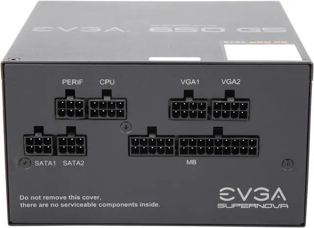 Alt view image 4 of 14 - EVGA SuperNOVA 650 G5, 80 Plus Gold 650W, Fully Modular, ECO Mode with Fdb Fan, 100% Japanese Capacitors, 10 Year Warranty, Compact 150mm Size, Power Supply 220-G5-0650-X1