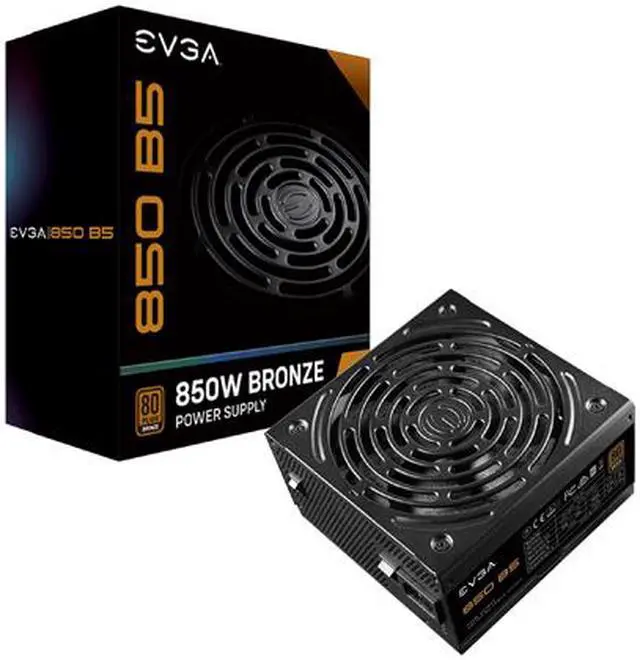 Alt view image 8 of 9 - EVGA 850 B5, 80 Plus BRONZE 850W, Fully Modular, EVGA ECO Mode, 5 Year Warranty, Compact 150mm Size, Power Supply - 220-B5-0850-V1