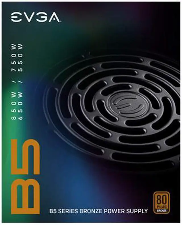Alt view image 6 of 9 - EVGA 850 B5, 80 Plus BRONZE 850W, Fully Modular, EVGA ECO Mode, 5 Year Warranty, Compact 150mm Size, Power Supply - 220-B5-0850-V1