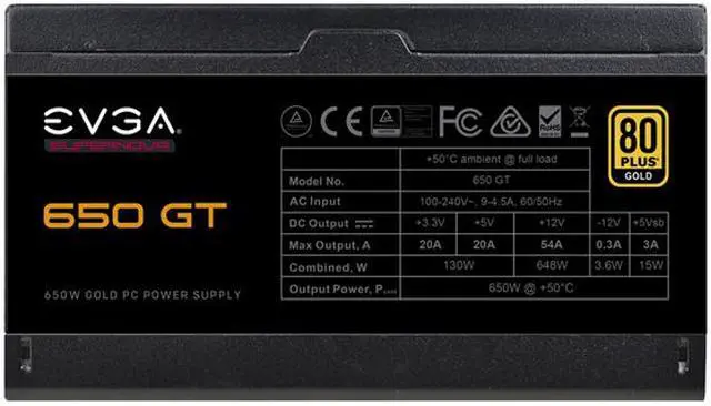 Alt view image 4 of 15 - EVGA SuperNOVA 650 GT, 80 Plus Gold 650W, Fully Modular, Auto Eco Mode with FDB Fan, 100% Japanese Capacitors, 7 Year Warranty, Includes Power ON Self Tester, Compact 150mm Size, 220-GT-0650-Y1