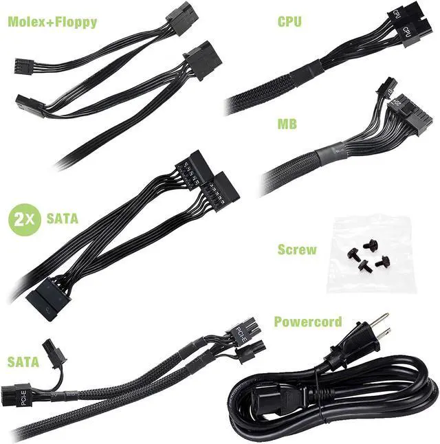 Alt view image 6 of 8 - EVGA 500 BA 100-BA-0500-K1 500 W ATX12V / EPS12V SLI CrossFire 80 PLUS BRONZE Certified Non-Modular Active PFC Power Supply
