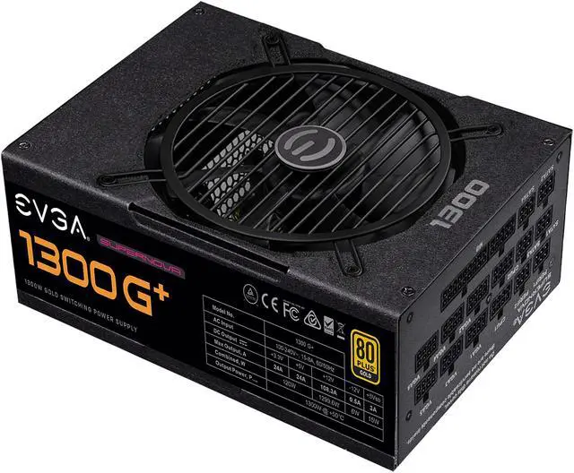 Alt view image 2 of 10 - EVGA SuperNOVA 1300 G+, 80+ GOLD 1300W, Fully Modular, 10 Year Warranty, Includes FREE Power On Self Tester, Power Supply - 220-GP-1300-X1