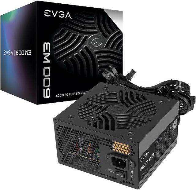 Alt view image 6 of 9 - EVGA 600 W3, 80+ White 600W, Compact 140mm Size, Non-Modular Active PFC Power Supply, 3 Year Warranty, 100-W3-0600-K1
