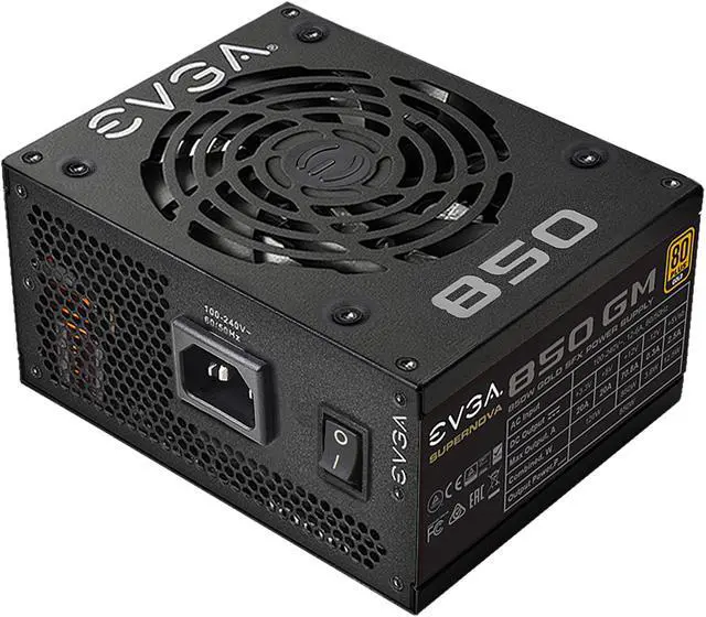 Alt view image 2 of 9 - EVGA SuperNOVA 850 GM 123-GM-0850-X1 850W Fully Modular, ECO Mode with FDB Fan, Includes Power ON Self Tester, SFX Form Factor Power Supply