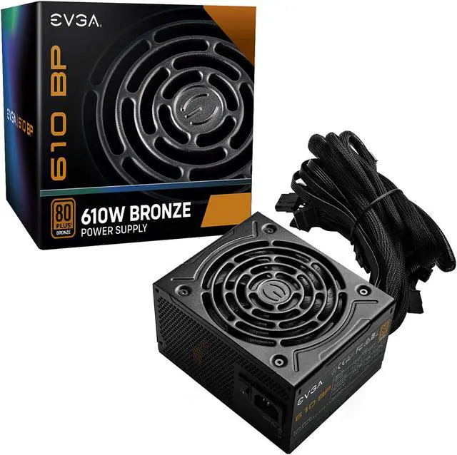 Main image of EVGA 610 BP, 80+ BRONZE 610W, 3 Year Warranty, Power Supply 100-BP-0610-K1