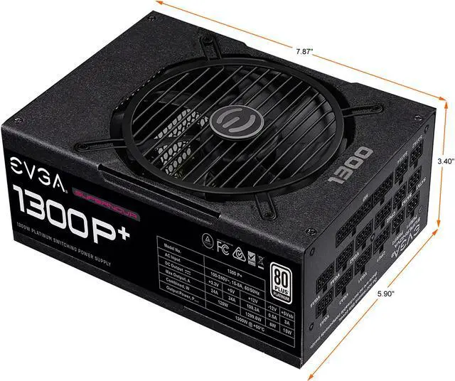 Alt view image 2 of 9 - EVGA SuperNOVA 1300 P+ 220-PP-1300-X1 1300 W ATX12V / EPS12V 80 PLUS PLATINUM Certified Full Modular Active PFC Power Supply