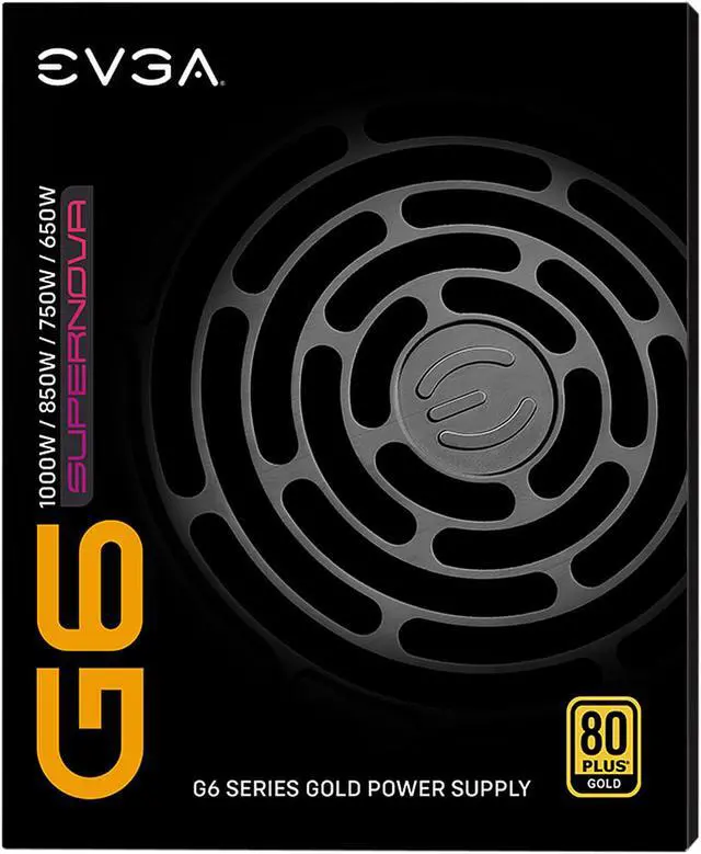 Alt view image 9 of 9 - EVGA SuperNOVA 850 G6, 80 Plus Gold 850W, Fully Modular, Eco Mode with FDB Fan, 100% Japanese Capacitors,10 Year Warranty, Includes Power ON Self Tester, Compact 140mm Size, 220-G6-0850-X1