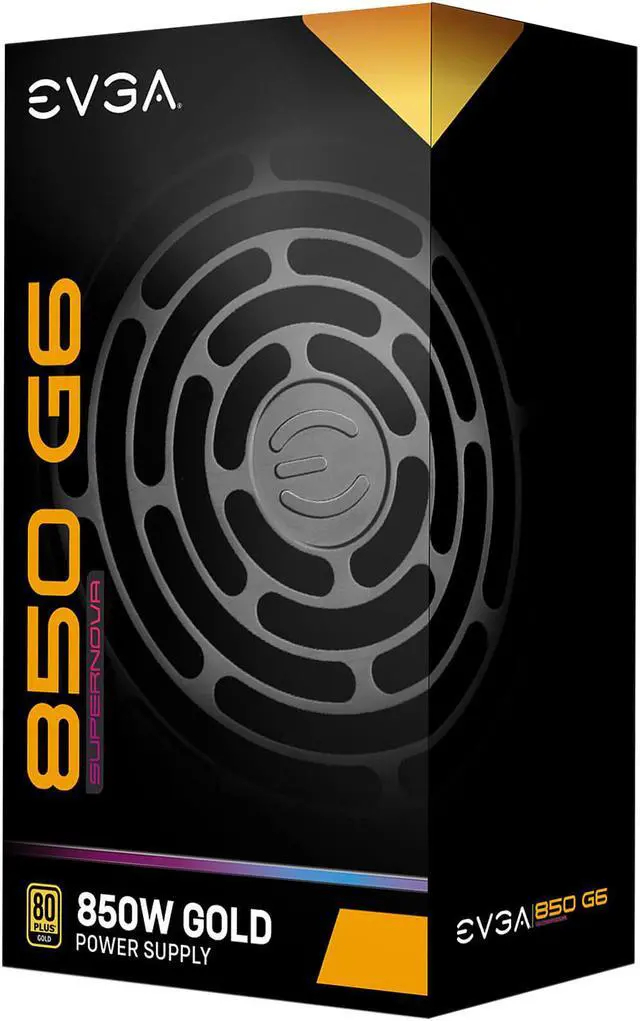 Alt view image 8 of 9 - EVGA SuperNOVA 850 G6, 80 Plus Gold 850W, Fully Modular, Eco Mode with FDB Fan, 100% Japanese Capacitors,10 Year Warranty, Includes Power ON Self Tester, Compact 140mm Size, 220-G6-0850-X1