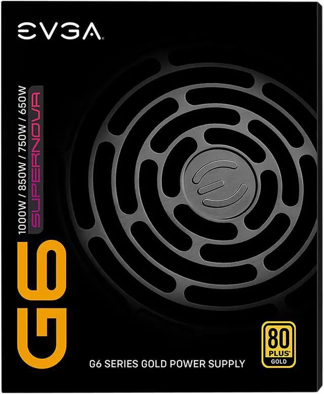 Alt view image 9 of 9 - EVGA SuperNOVA 650 G6, 80 Plus Gold 650W, Fully Modular, Eco Mode with FDB Fan, 10 Year Warranty, Includes Power ON Self Tester, Compact 140mm Size, Power Supply 220-G6-0650-X1