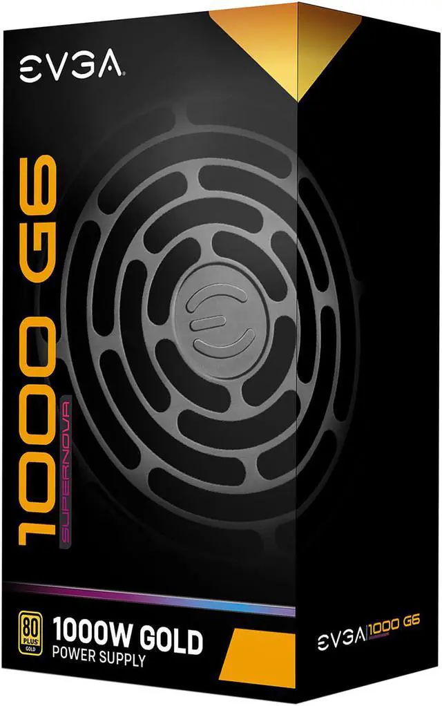 Alt view image 8 of 9 - EVGA SuperNOVA 1000 G6, 80 Plus Gold 1000W, Fully Modular, Eco Mode with FDB Fan, 100% Japanese Capacitors, 10 Year Warranty, Includes Power ON Self Tester, Compact 140mm Size, 220-G6-1000-X1