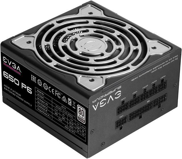 Alt view image 2 of 9 - EVGA SuperNOVA 650 P6, 80 Plus Platinum 650W, Fully Modular, Eco Mode with FDB Fan, 10 Year Warranty, Includes Power ON Self Tester, Compact 140mm Size, Power Supply 220-P6-0650-X1