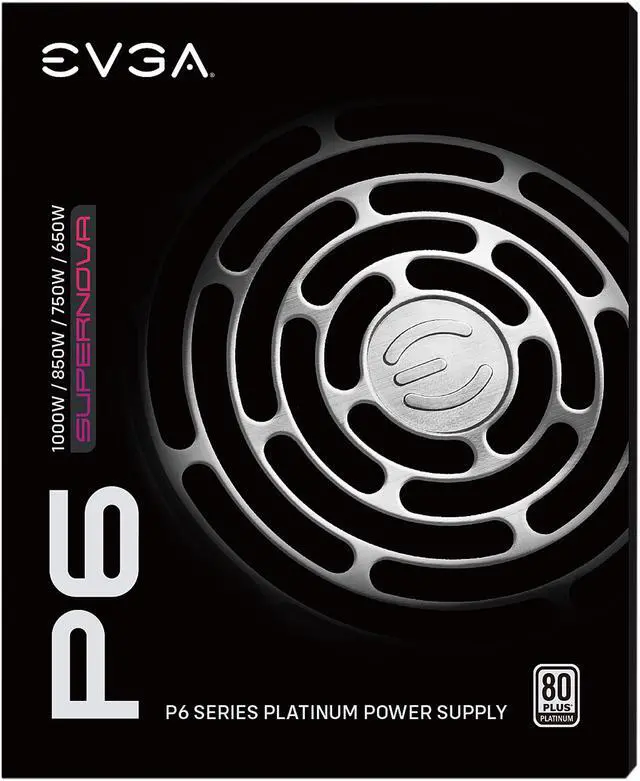 Alt view image 9 of 9 - EVGA SuperNOVA 850 P6, 80 Plus Platinum 850W, Fully Modular, Eco Mode with FDB Fan, 10 Year Warranty, Includes Power ON Self Tester, Compact 140mm Size, Power Supply 220-P6-0850-X1