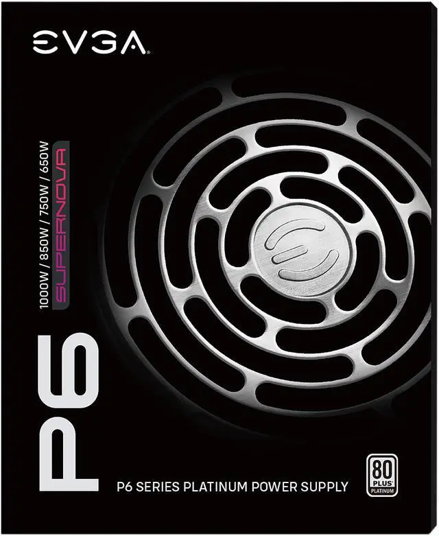 Alt view image 9 of 9 - EVGA SuperNOVA 1000 P6, 80 Plus Platinum 1000W, Fully Modular, Eco Mode with FDB Fan, 10 Year Warranty, Includes Power ON Self Tester, Compact 140mm Size, Power Supply 220-P6-1000-X1