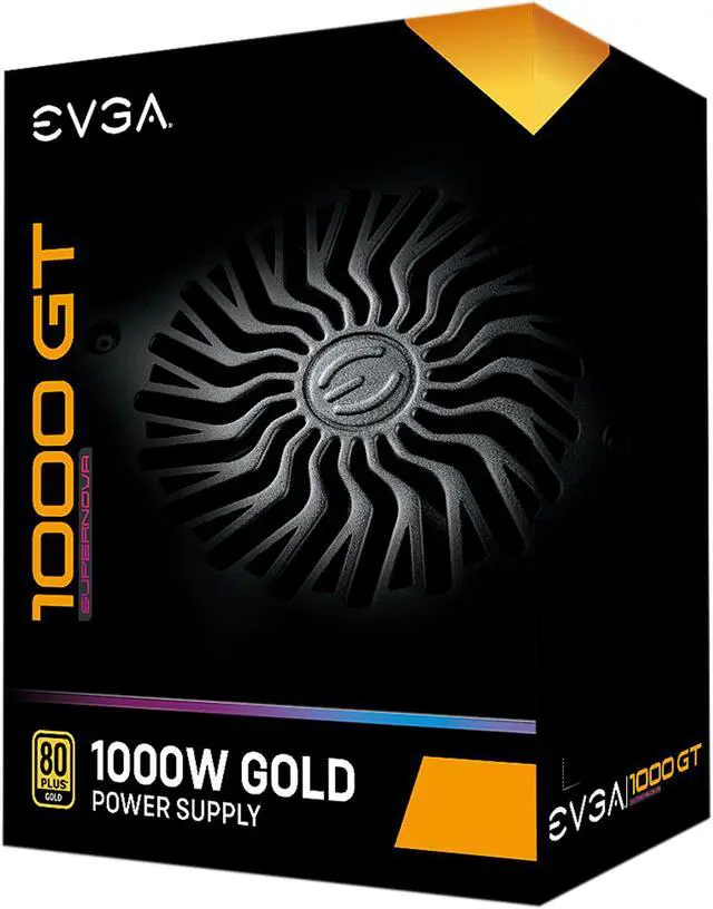 Alt view image 9 of 9 - EVGA SuperNOVA 1000 GT, 80 Plus Gold 1000W, Fully Modular, Eco Mode with FDB Fan, 100% Japanese Capacitors, 10 Year Warranty, Includes Power ON Self Tester, Compact 150mm Size, 220-GT-1000-X1