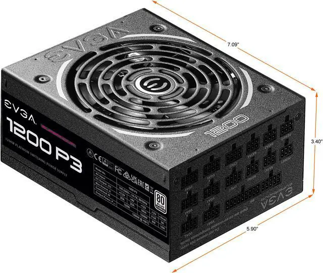 Alt view image 5 of 9 - EVGA SuperNOVA P3 220-P3-1200-X1 1200 W ATX12V / EPS12V 80 PLUS PLATINUM Certified Full Modular Active PFC Power Supply
