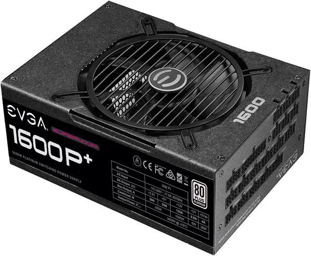 Alt view image 2 of 9 - EVGA SuperNOVA 1600 P+, 80+ Platinum 1600W, Fully Modular, 10 Year Warranty, Includes FREE Power On Self Tester, Power Supply 220-PP-1600-X1