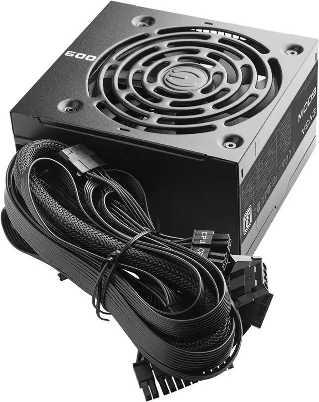 Alt view image 4 of 8 - EVGA W1 100-W1-0600-K1 600 W ATX12V 80 PLUS Certified Non Modular Active PFC EVGA 600 W1, 80+ WHITE 600W, 3 Year Warranty, Power Supply 100-W1-0600-K1