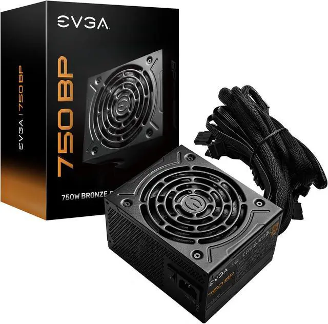 Alt view image 7 of 7 - EVGA 750 BP, 80+ BRONZE 750W, 3 Year Warranty, Compact 120mm Size, Power Supply 100-BP-0750-K1