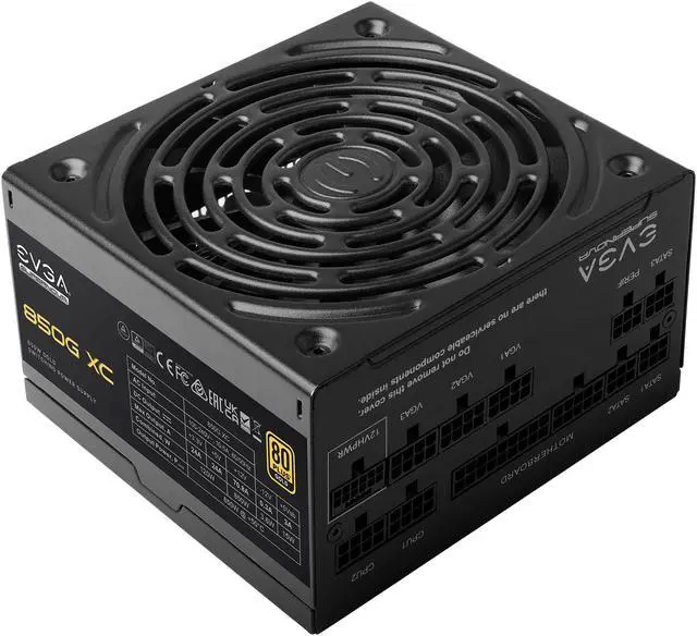 Alt view image 2 of 8 - EVGA SuperNOVA 850G XC ATX3.0 & PCIE 5, 80 Plus Gold Certified 850W, 12VHPWR, Fully Modular, ECO MODE with FDB Fan, 100% Japanese Capacitors, Compact 150mm Size, Power Supply 520-5G-0850-K1