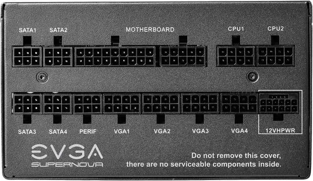 Alt view image 3 of 8 - EVGA SuperNOVA 1000G FTW ATX3.0 & PCIE 5, 80 Plus Gold Certified 1000W, 12VHPWR, Fully Modular, ECO MODE with FDB Fan, 100% Japanese Capacitors, Compact 150mm Size, Power Supply 535-5G-1000-K1