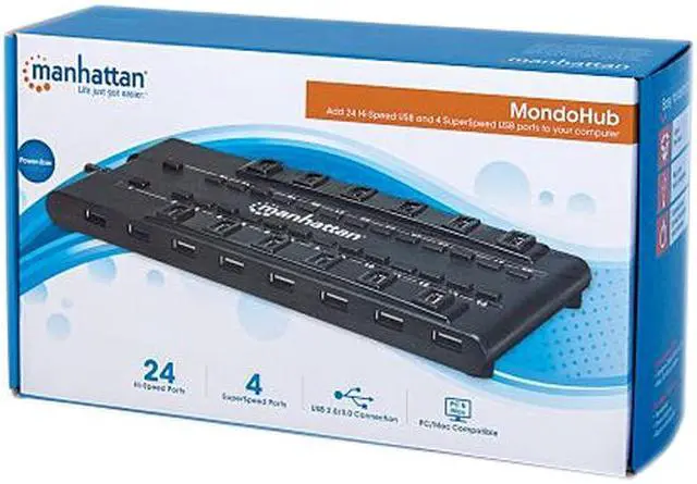Alt view image 5 of 5 - Manhattan 28 ports MondoHub w/ power adapter