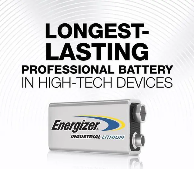 Alt view image 2 of 5 - Energizer Industrial 9-volt Lithium Batteries - 12 / Pack  LN522