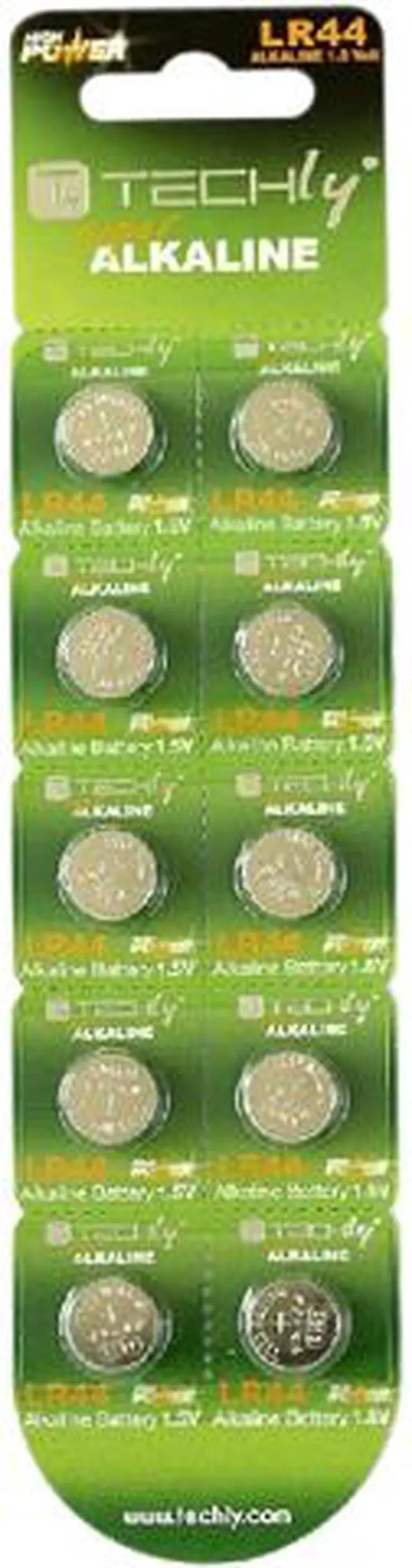 Main image of Techly IBT-KLR44 10-pack 145mAh Alkaline Button Battery Batteries