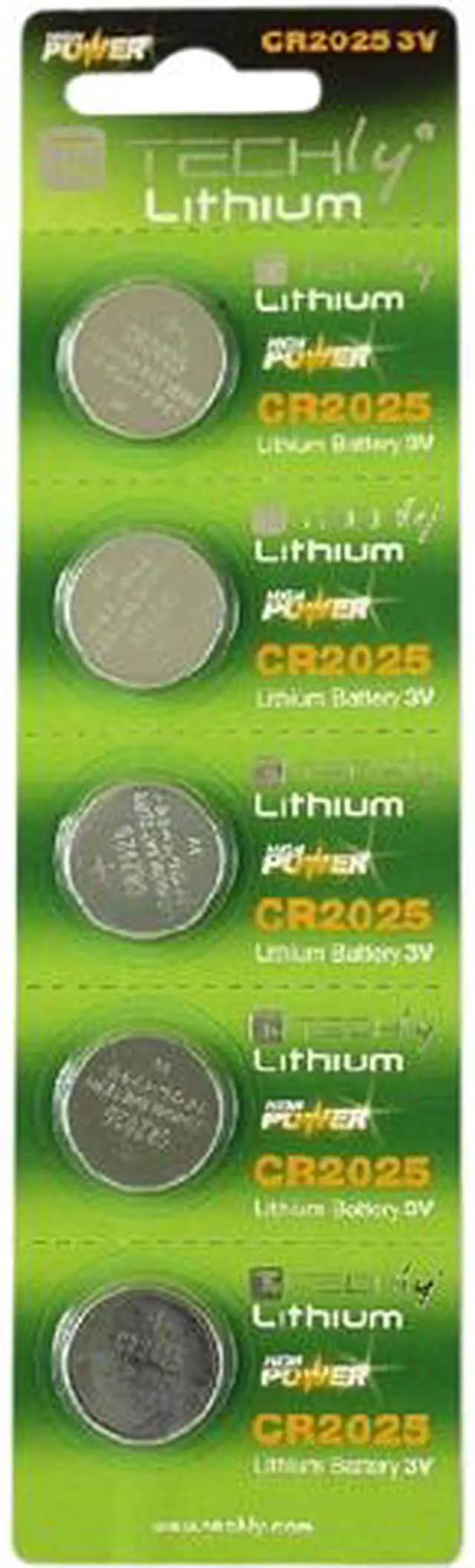 Main image of Techly IBT-KCR2025 5-pack 150mAh Lithium Button Batteries Batteries