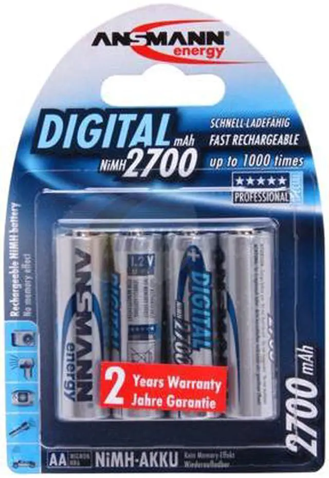 Main image of ANSMANN 5030862 4-pack 2700mAh AA Ni-MH Batteries