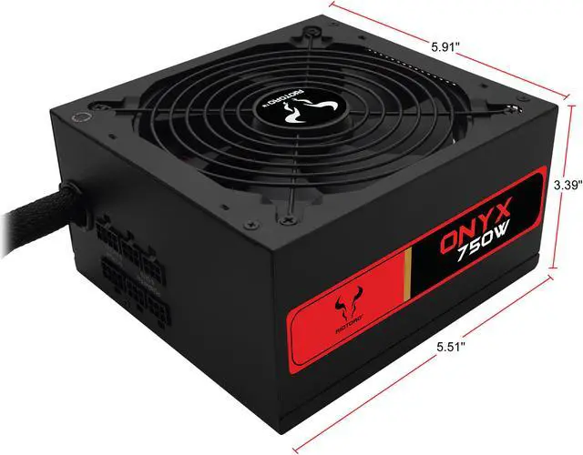 Alt view image 13 of 13 - Riotoro ONYX PR-BA0750-SM 750 W ATX 12V 2.4 80 PLUS BRONZE Certified Semi-Modular Active PFC Power Supply
