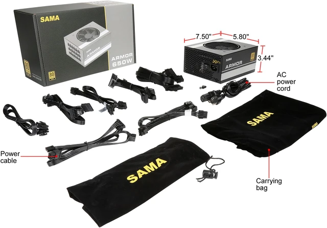 SAMA Armor 650 650W ATX12V Full Modular Power Supply - Newegg.com