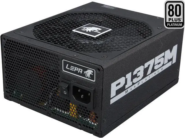 Main image of LEPA P1375-MA 1375 W ATX12V / EPS12V SLI Ready CrossFire Ready 80 PLUS PLATINUM Certified Full Modular Active PFC Power Supply