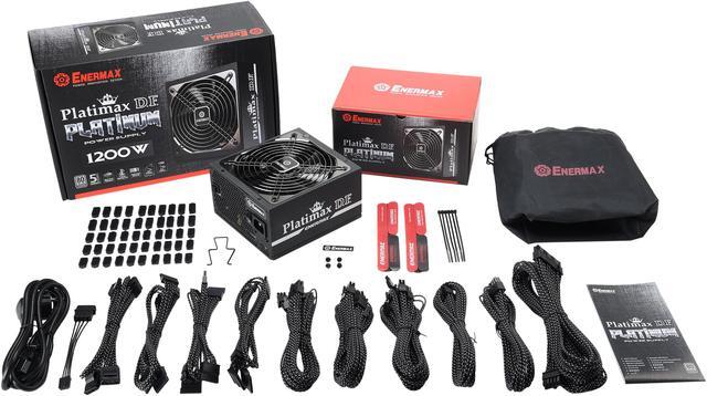 Alt view image 6 of 7 - Enermax Platimax D.F. 1200W 80 PLUS Platinum Certified Full Modular, 10 Year Warranty, Active PFC Power Supply, EPF1200EWT