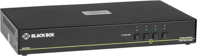 Main image of Black Box SS4P-KM-U Secure 4-Port USB KM Switch with Seamless Mouse Switching and Audio