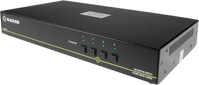 Alt view image 4 of 6 - Black Box SS4P-KM-U Secure 4-Port USB KM Switch with Seamless Mouse Switching and Audio
