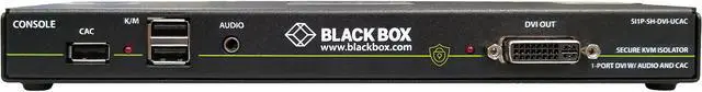 Main image of Black Box SI1P-SH-DVI-UCAC Secure NIAP 3.0 Single-Head DVI-I USB KVM Defender, CAC